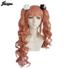 Danganronpa: Enoshima Junko Cosplay Wig Heat Resistant Long pink Natural Wave Wig With Ponytail Clip with Bangs+Hair Cap - Vimost Shop