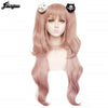 Danganronpa: Enoshima Junko Cosplay Wig Heat Resistant Long pink Natural Wave Wig With Ponytail Clip with Bangs+Hair Cap - Vimost Shop