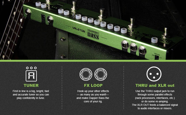 Dapper BASS Multi Effects Pedal Strip 6 in 1 Multi Effect Bass Tuner,Chorus,Octaver,Dirty Q & Boost Comp,Tuner VES-2 - Vimost Shop