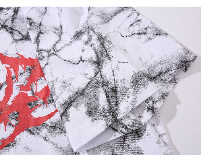 DARK Hip Hop Graffiti Tie Dying Mens T Shirt Harajuku Streetwear Skateboard Tops Tees Casual Cotton Short Sleeve - Vimost Shop