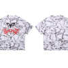 DARK Hip Hop Graffiti Tie Dying Mens T Shirt Harajuku Streetwear Skateboard Tops Tees Casual Cotton Short Sleeve - Vimost Shop