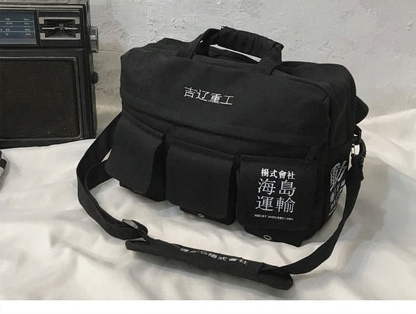 DARK Hip Hop Men's Backpacks Women Hasp Vintage Ribbon Korean Canvas Streetwear Harajuku Backpacks School Bags - Vimost Shop