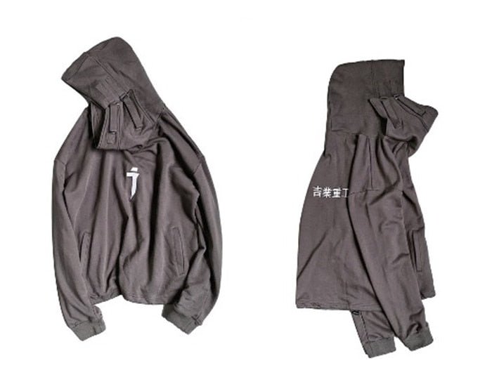 DARK Japanese Streetwear Hoodie Men Harajuku Neck Fish Mouth Pullovers Sweatshirts Oversized Hip Hop Hoodies Techwear - Vimost Shop
