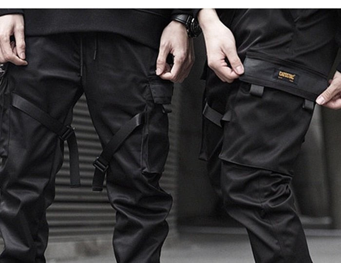 DARK Men Joggers Pants Multi-pocket Elastic Waist Harem Pants Men Hip Hop Streetwear Sweatpants Pencil Pants Techwear - Vimost Shop
