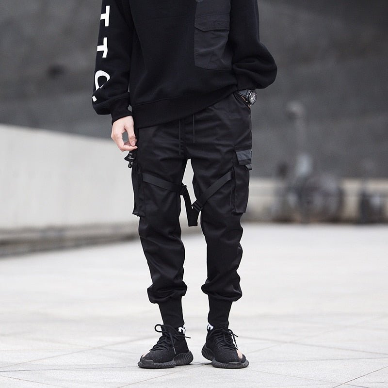 DARK Men Joggers Pants Multi-pocket Elastic Waist Harem Pants Men Hip Hop Streetwear Sweatpants Pencil Pants Techwear - Vimost Shop