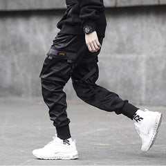 DARK Men Joggers Pants Multi-pocket Elastic Waist Harem Pants Men Hip Hop Streetwear Sweatpants Pencil Pants Techwear - Vimost Shop