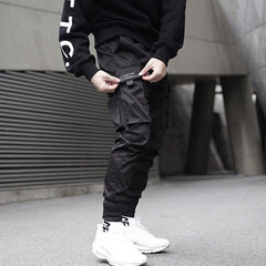 DARK Men Joggers Pants Multi-pocket Elastic Waist Harem Pants Men Hip Hop Streetwear Sweatpants Pencil Pants Techwear - Vimost Shop