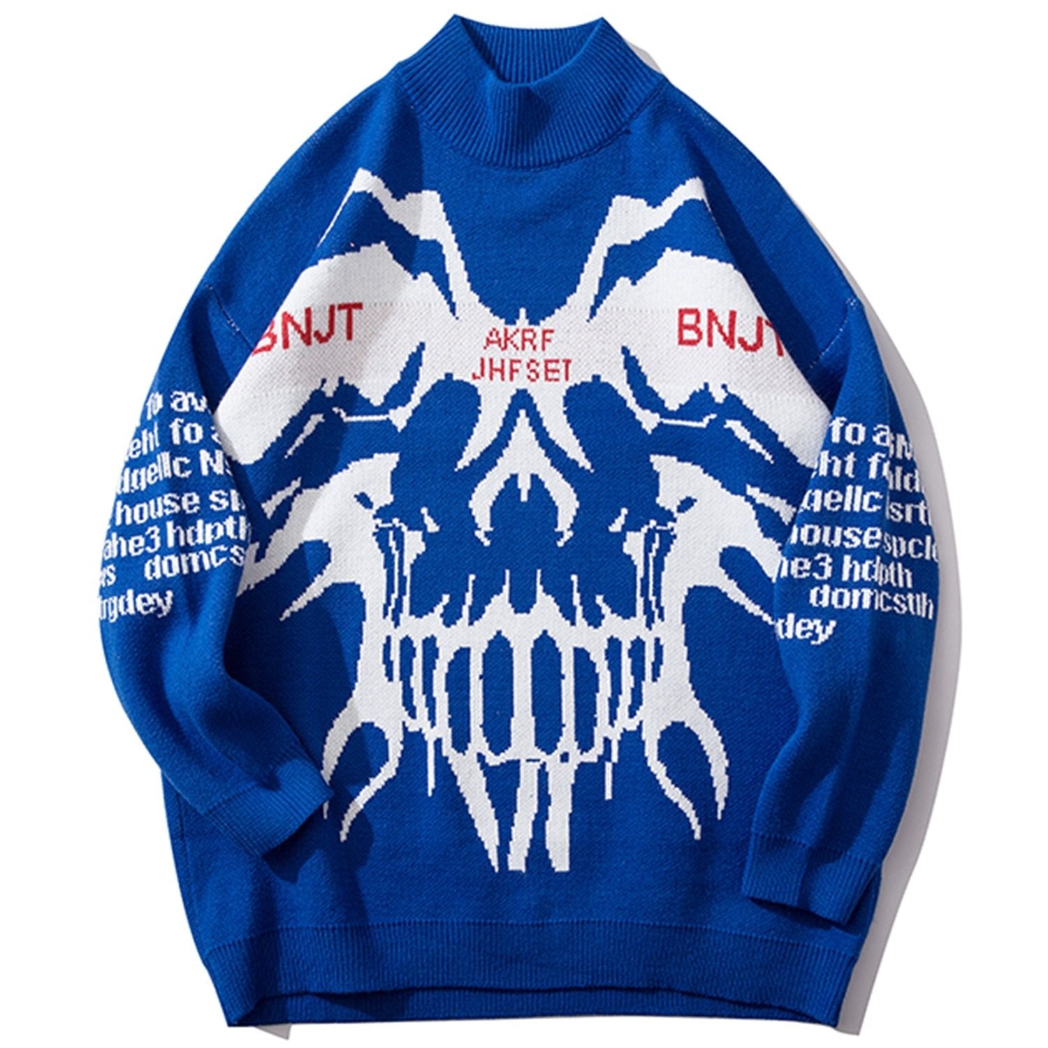 DARK Monster Knitted Men Sweater Autumn Winter Harajuku Streetwear Hip Hop Ripped Male Casual Cotton Pullover Outwear - Vimost Shop