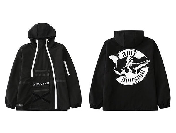 Dark Patchwork Printed Men Cargo Jackets Autumn Casual Streetwear Tops Pullover Harajuku Hip Hop Male Coat - Vimost Shop