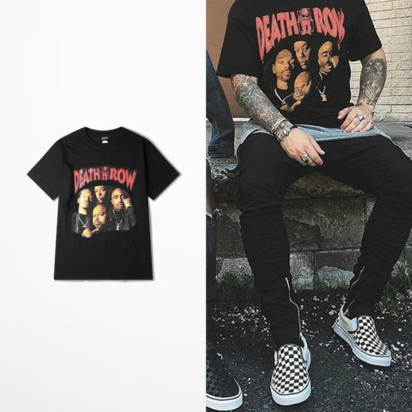 Death push Punk rock T-Shirt Men's West Coast Skateboard Hip hop Street Wear Top Tee - Vimost Shop