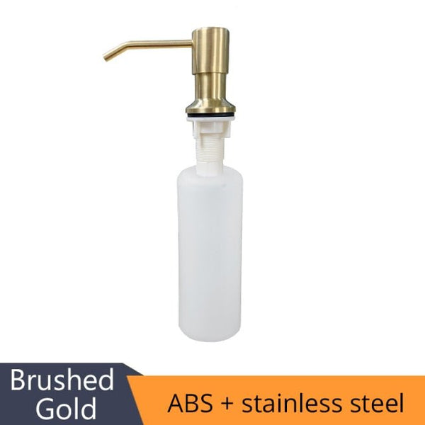Deck Mounted Kitchen 400ml Soap Dispensers Stainless Steel Pump Chrome Finished for Kitchen Built in Counter top Dispenser - Vimost Shop