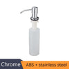 Deck Mounted Kitchen 400ml Soap Dispensers Stainless Steel Pump Chrome Finished for Kitchen Built in Counter top Dispenser - Vimost Shop