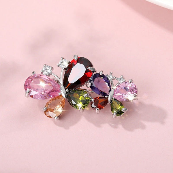 Delicate Insect Brooch Pins Butterfly Brooches For Women Cubic Zirconia Small Elegant Butterfly Pins Woman Luxury broche Jewelry - Vimost Shop