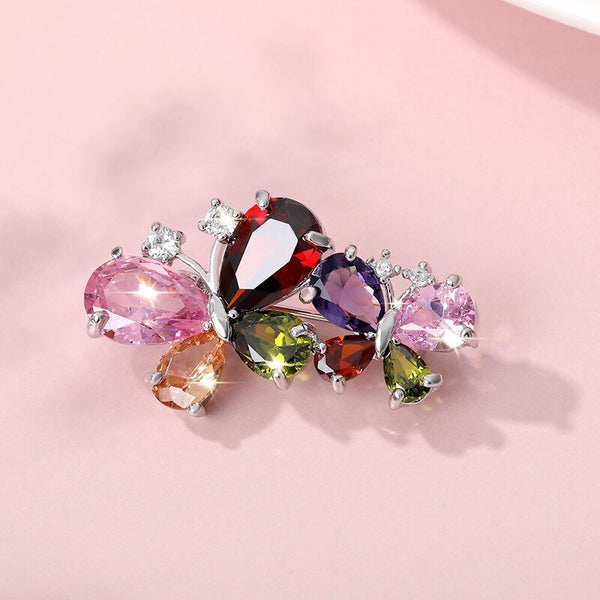 Delicate Insect Brooch Pins Butterfly Brooches For Women Cubic Zirconia Small Elegant Butterfly Pins Woman Luxury broche Jewelry - Vimost Shop