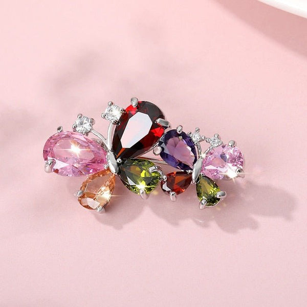 Delicate Insect Brooch Pins Butterfly Brooches For Women Cubic Zirconia Small Elegant Butterfly Pins Woman Luxury broche Jewelry - Vimost Shop