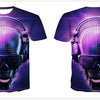 Denim effect men's T-shirt funny skull short sleeve 3D round neck top horror skull demon shirt - Vimost Shop