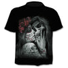 Denim effect men's T-shirt funny skull short sleeve 3D round neck top horror skull demon shirt - Vimost Shop