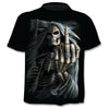 Denim effect men's T-shirt funny skull short sleeve 3D round neck top horror skull demon shirt - Vimost Shop