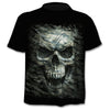 Denim effect men's T-shirt funny skull short sleeve 3D round neck top horror skull demon shirt - Vimost Shop