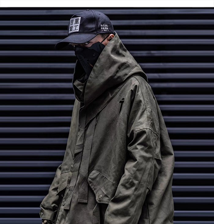 Detachable Letter Printed Mens Hooded Parkas Hip Hop Thick Padded Jackets Harajuku Ribbons Windbreaker Streetwear - Vimost Shop