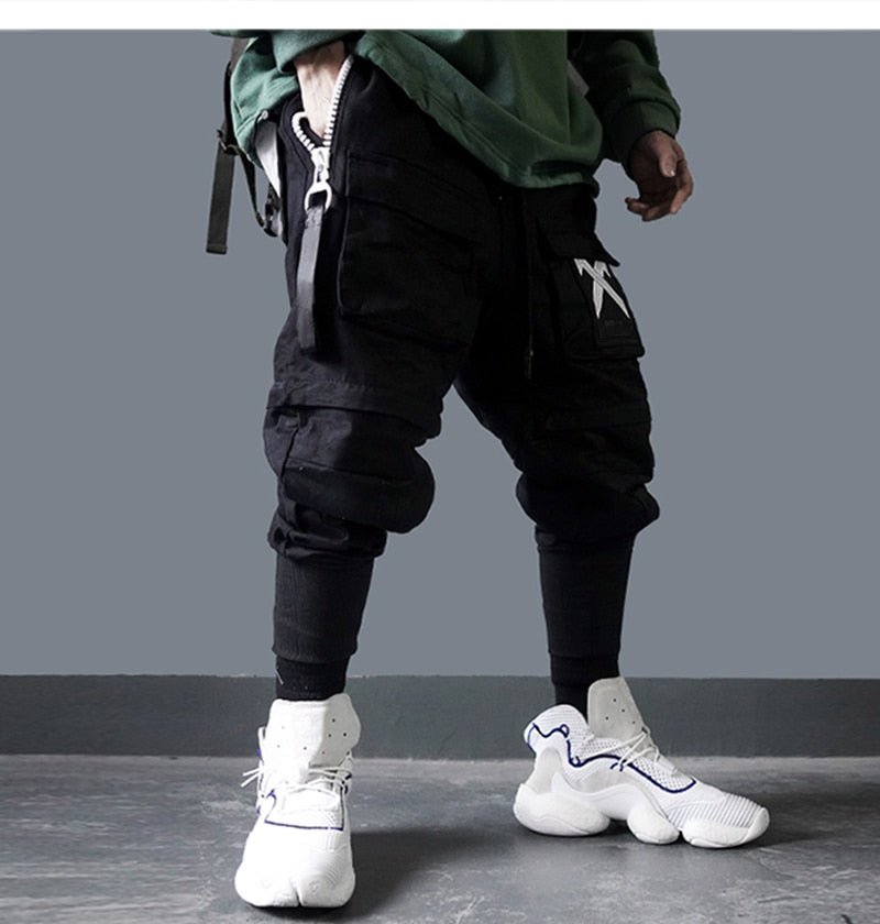 Detachable Multi-Pocket Cargo Pants Men Harajuku Hip Hop Streetwear Joggers Man Elastic Waist Sweatpants Techwear - Vimost Shop