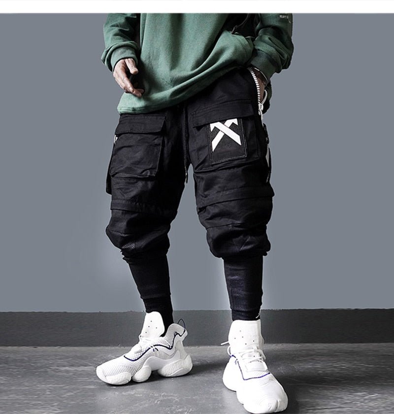 Detachable Multi-Pocket Cargo Pants Men Harajuku Hip Hop Streetwear Joggers Man Elastic Waist Sweatpants Techwear - Vimost Shop
