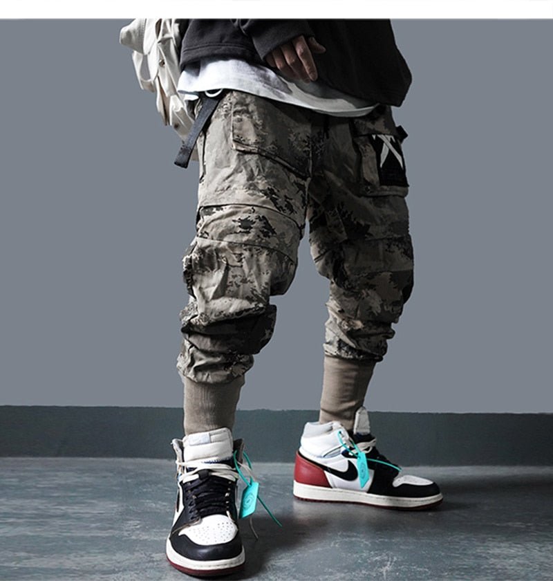 Detachable Multi-Pocket Cargo Pants Men Harajuku Hip Hop Streetwear Joggers Man Elastic Waist Sweatpants Techwear - Vimost Shop