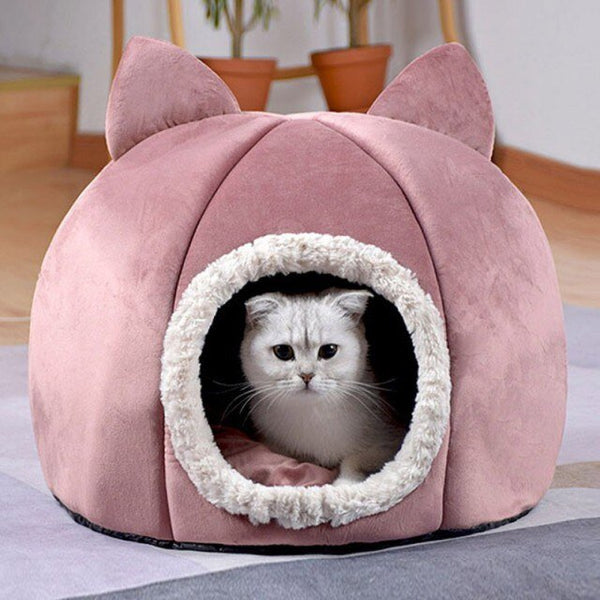 Detachable Soft Kennel Cat Bed Breathable Cat Pet Cave House Sleeping Bag Mat Pad Tent Pets Winter Warm Cozy Beds 11 Colors - Vimost Shop