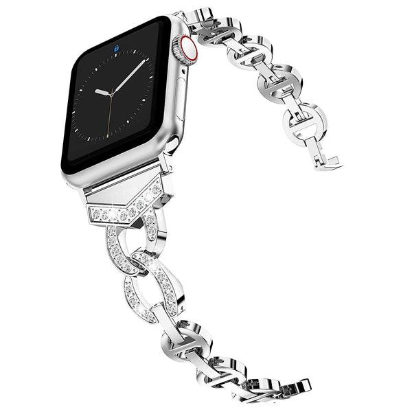 Diamond Stainless Steel strap For Apple Watch band 38mm 42mm 40/44mm Bracelet woman watchband for iWatch Series 6 SE 5 4 3 belt - Vimost Shop