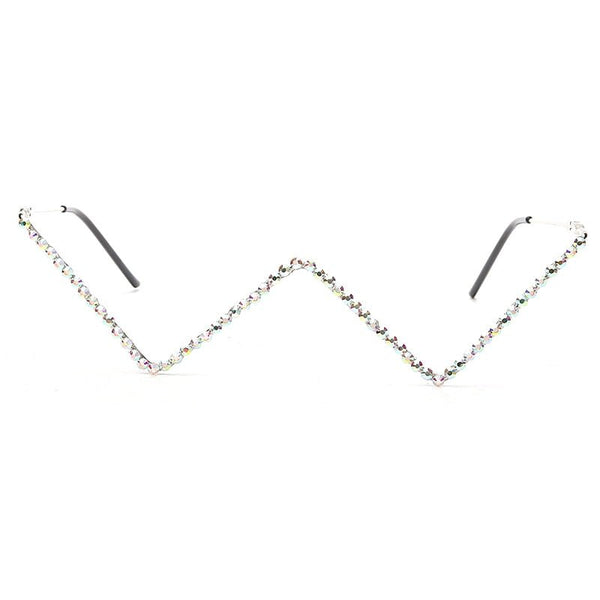Diamond Steampunk Sunglasses Frames Triangle Eyeglasses Frames For Women Vintage Sunglasses Frames For Men Eyewear Decoration - Vimost Shop