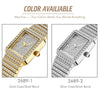 Diamond Watch For Women Luxury Brand Ladies Gold Square Watch Minimalist Analog Quartz Movt Unique Female Iced Out Watch - Vimost Shop