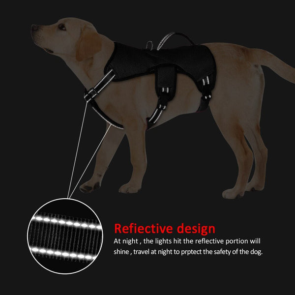 Didog Nylon Mesh Dog Harness Reflective Quick Control Medium Large Big Dogs Sport Lift Harnesses For Training Pet Vest M L - Vimost Shop