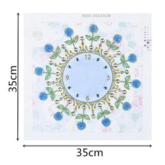 DIY Diamond Painting Cross Clock Flower Butterfly Pattern Embroidery Clock Special Shaped Drill Home Decoration Crafts - Vimost Shop