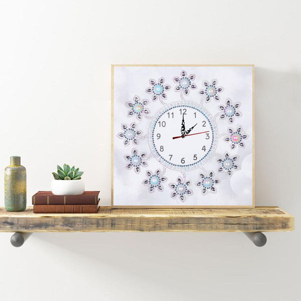 DIY Diamond Painting Cross Clock Flower Butterfly Pattern Embroidery Clock Special Shaped Drill Home Decoration Crafts - Vimost Shop