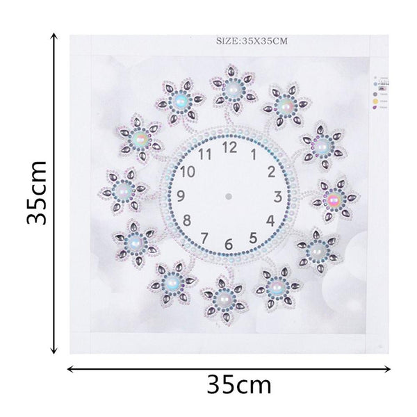 DIY Diamond Painting Cross Clock Flower Butterfly Pattern Embroidery Clock Special Shaped Drill Home Decoration Crafts - Vimost Shop