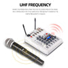 DJ Console Mixer Soundcard with 2channel UHF wireless microphone for Home PC Studio Recording DJ Network Live Karaoke - Vimost Shop