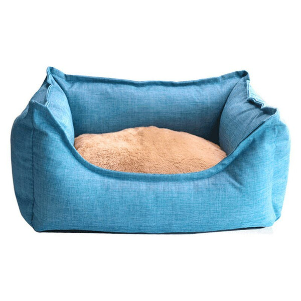 Dog Bed Winter Warm Pet Kennel Anti-Bite Square Puppy Sleeping Bed with Mat Soft Comfortable Pet Cushion For Small Medium Dogs - Vimost Shop