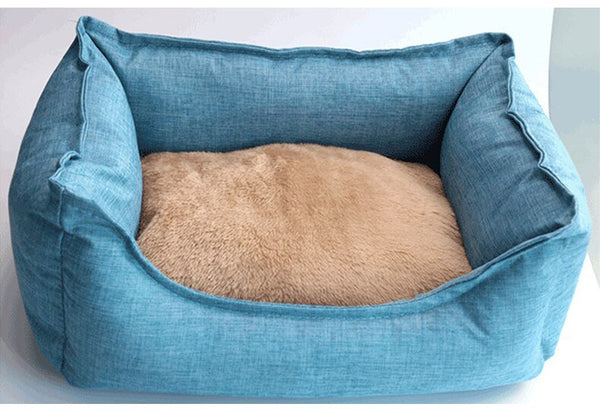 Dog Bed Winter Warm Pet Kennel Anti-Bite Square Puppy Sleeping Bed with Mat Soft Comfortable Pet Cushion For Small Medium Dogs - Vimost Shop