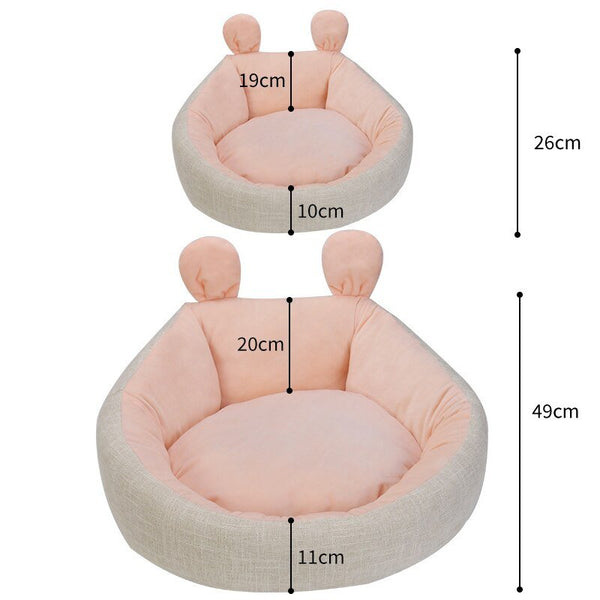 Dog Cat Bed Mat Cute Rabbit Ear Shape Pet Nest Soft Comfortable Sofa Warm Cushion Washable Pets Sleeping House for Dogs Cats - Vimost Shop