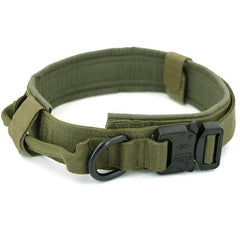 Dog Collar Adjustable Military Tactical Pets Dog Collars Leash Control Handle Training Pet Cat Dog Collar For Small Large Dogs - Vimost Shop