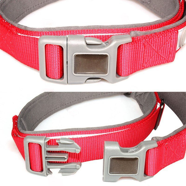 Dog Collars and leash Set Reflective Pet Dog Tag Collar Leash Lead For Small Medium Large Dogs Pitbull Bulldog Pugs - Vimost Shop