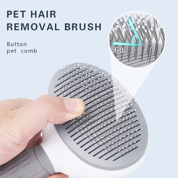 Dog Hair Removal Comb Grooming Brush Stainless Steel Cats Combs Automatic Non-slip Brushs for Dogs Cleaning Supplies - Vimost Shop