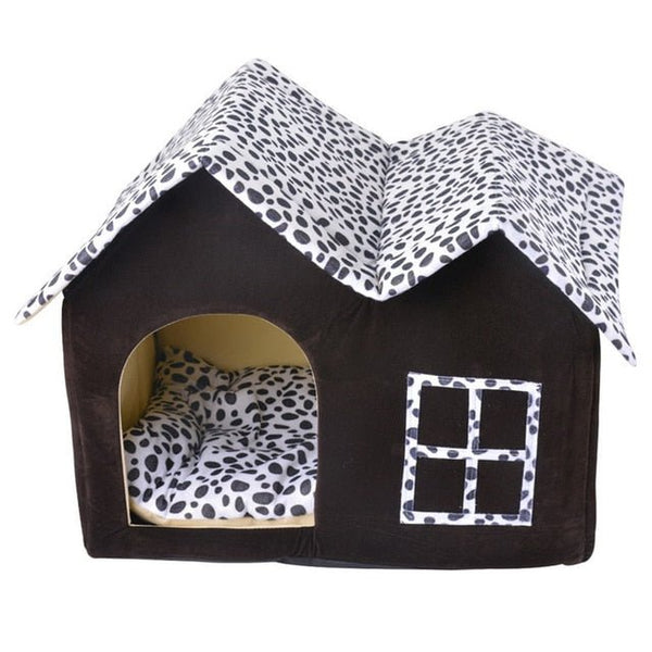 Dog house Warm Foldable puppy Bed Cotton Thicken Dog Bed with Cushion soft comfortable Pet Bed - Vimost Shop