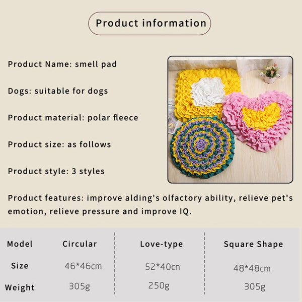 Dog Sniffing Mat Pet Slow Feeding Pad Dog Puzzle Toy Interactive Game Training Foraging Blanket Snack Feeding Mat Pets Supplies - Vimost Shop