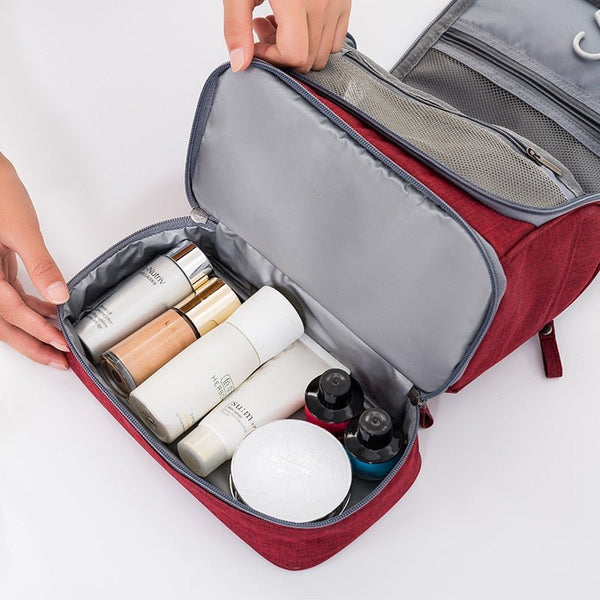 Double-Layer Cosmetic Digital Bag Zipper Make Up Holder Case Hangable Makeup Bags Storage Organizer Toilet Traveling Men Women - Vimost Shop