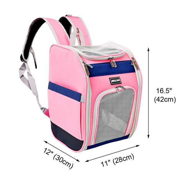 Double Shoulder Dog Cat Carrier Mesh Breathable Puppy Kitten Backpack Outdoor Travel Bag for Small Dogs Portable Cats Bag - Vimost Shop