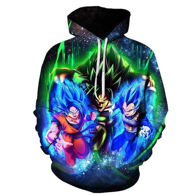 Dragon Ball Hoodie Men 3D Sweatshirts Super Saiyan Goku Printed Hooded Pullover Teen Fashion Cartoon Hoody Streetwear - Vimost Shop