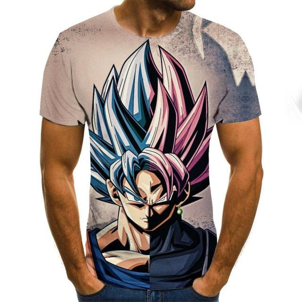 Dragon Ball Series Boys Clothing Anime Harajuku Tops Summer Fashion Men's T-shirt 3D O-Neck Shirt Large Size Streetwear - Vimost Shop