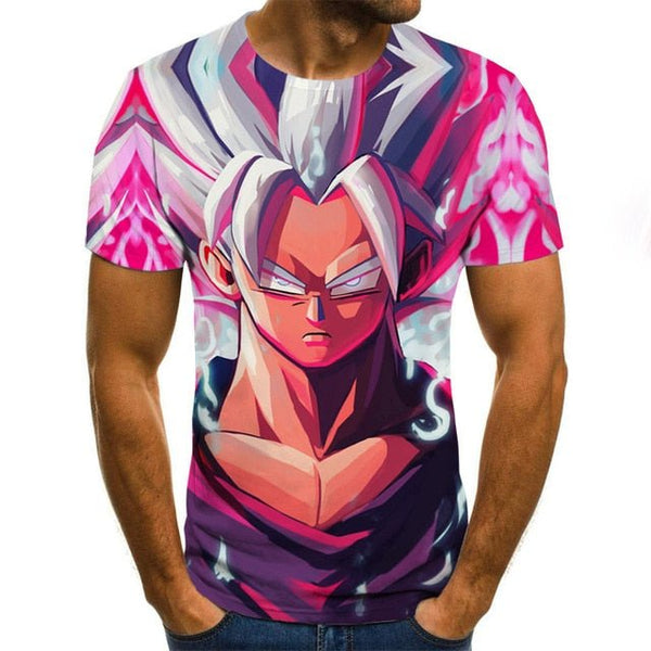 Dragon Ball Series Boys Clothing Anime Harajuku Tops Summer Fashion Men's T-shirt 3D O-Neck Shirt Large Size Streetwear - Vimost Shop