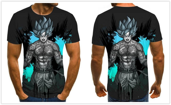 Dragon Ball Series Boys Clothing Anime Harajuku Tops Summer Fashion Men's T-shirt 3D O-Neck Shirt Large Size Streetwear - Vimost Shop